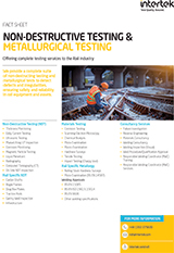 NDT & Metallurgical Testing for the Rail Industry Fact Sheet